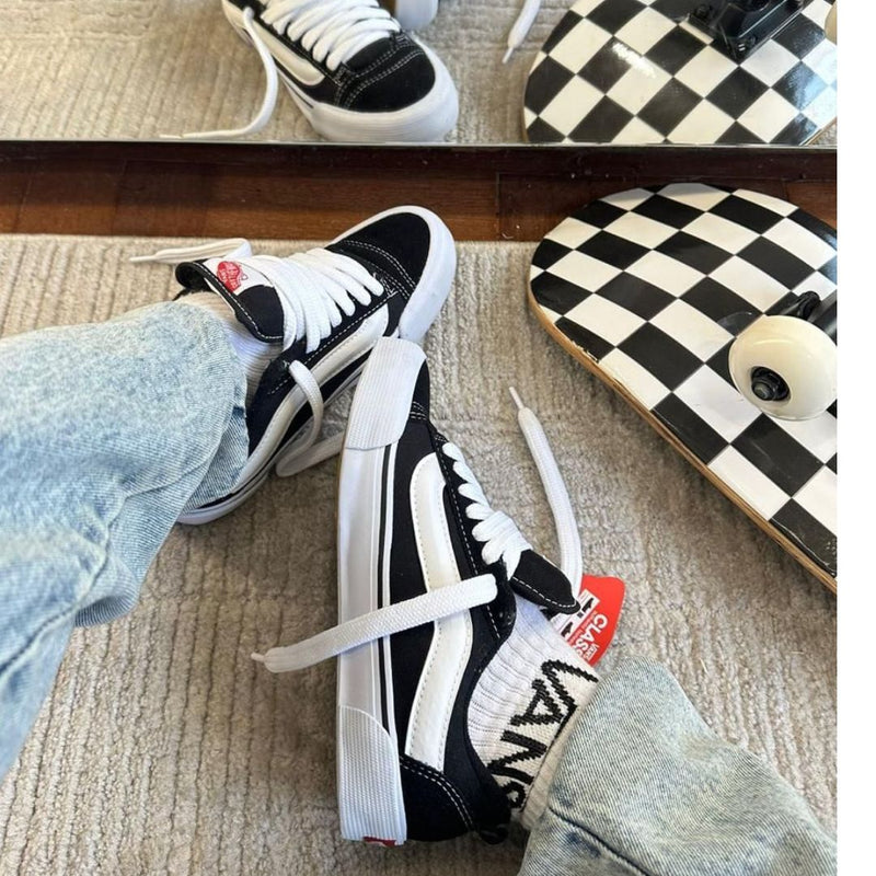 Tênis Vans KNU Preto com Branco - Premium