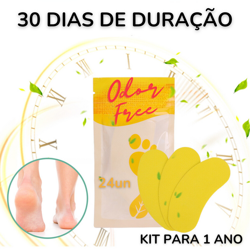 12 Pares de Adesivo de Palmilhas Odor Free®