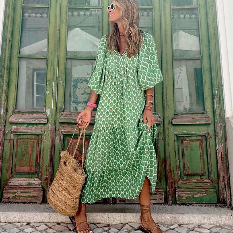 Vestido Soltinho Maxi Casual - Boho Alice