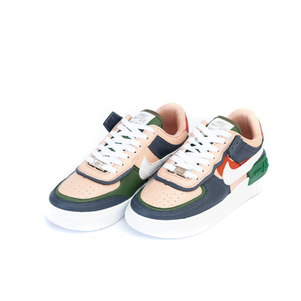 Tênis Air Force 1 Shadow Nude e Verde